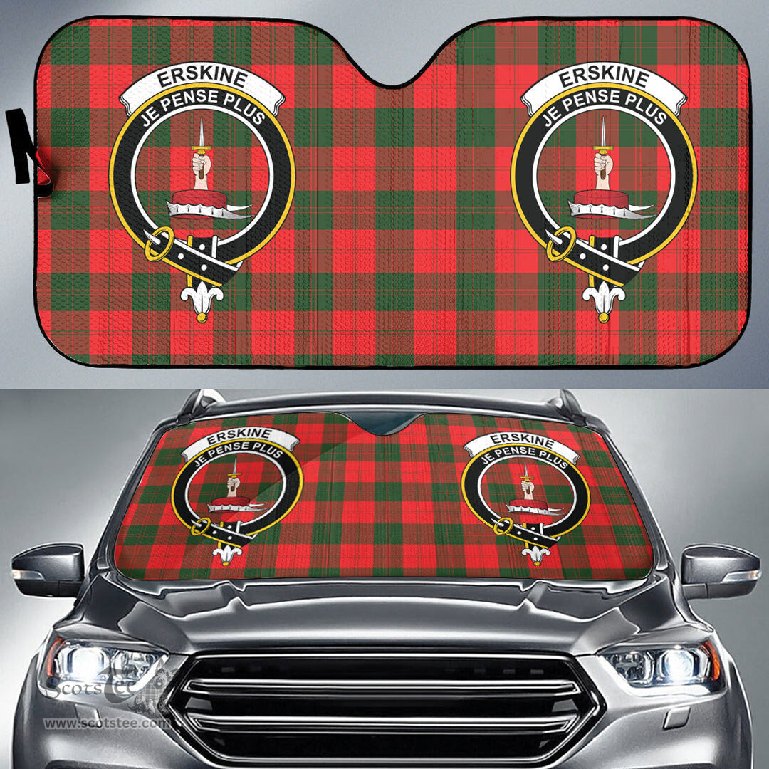 Scottish Erskine Modern Clan Tartan Crest Tartan Car Sun Shade Scottish Plaid Tartan Plaid - ScotsTee - scotstee.com