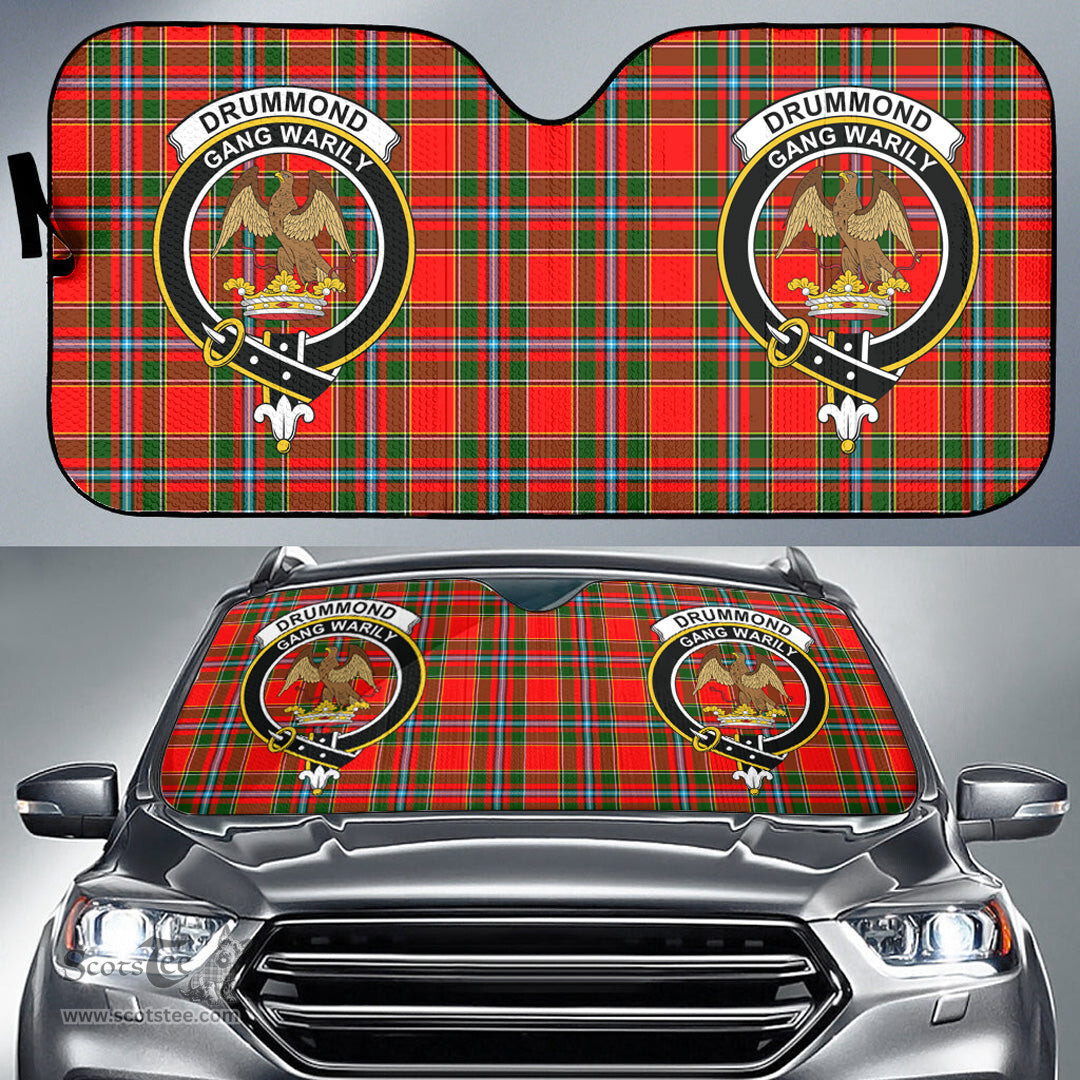 Scottish Drummond of Perth Clan Tartan Crest Tartan Car Sun Shade Scottish Plaid Tartan Plaid - ScotsTee - scotstee.com