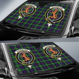 Scottish Sutherland Modern Clan Tartan Crest Tartan Car Sun Shade Scottish Plaid Tartan Plaid - ScotsTee - scotstee.com