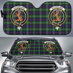 Scottish Sutherland Modern Clan Tartan Crest Tartan Car Sun Shade Scottish Plaid Tartan Plaid - ScotsTee - scotstee.com