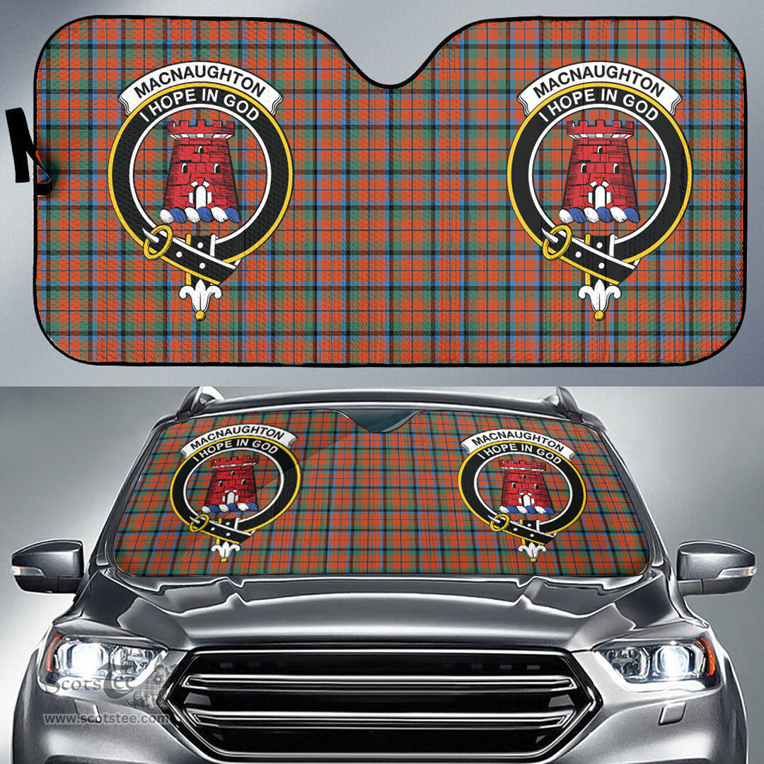 Scottish MacNaughton Ancient Clan Tartan Crest Tartan Car Sun Shade Scottish Plaid Tartan Plaid - ScotsTee - scotstee.com