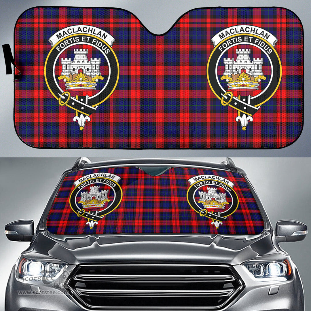 Scottish MacLachlan Modern Clan Tartan Crest Tartan Car Sun Shade Scottish Plaid Tartan Plaid - ScotsTee - scotstee.com