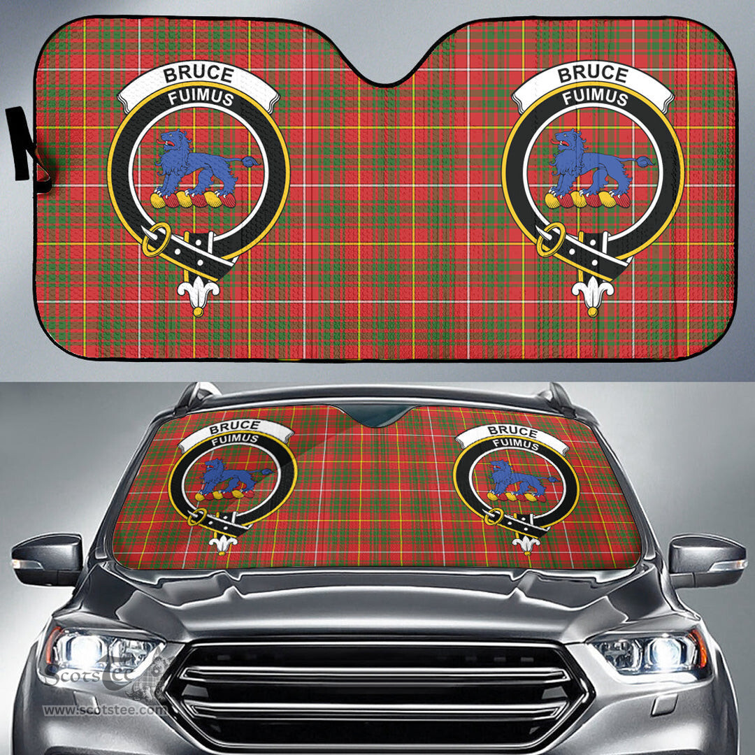 Scottish Bruce Modern Clan Tartan Crest Tartan Car Sun Shade Scottish Plaid Tartan Plaid - ScotsTee - scotstee.com
