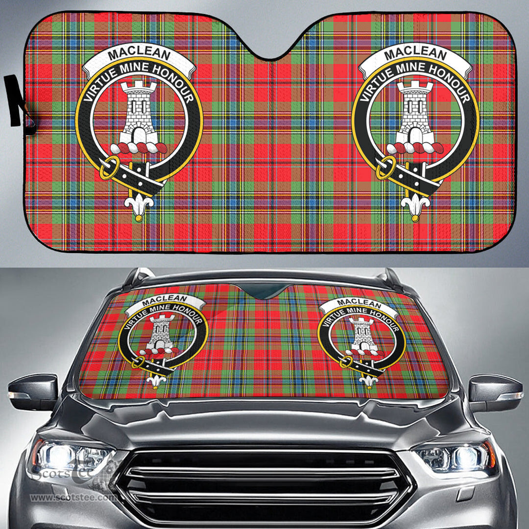 Scottish MacLean of Duart Modern Clan Tartan Crest Tartan Car Sun Shade Scottish Plaid Tartan Plaid - ScotsTee - scotstee.com