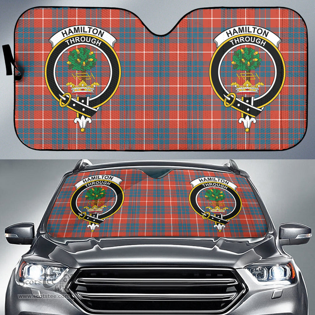 Scottish Hamilton Ancient Clan Tartan Crest Tartan Car Sun Shade Scottish Plaid Tartan Plaid - ScotsTee - scotstee.com