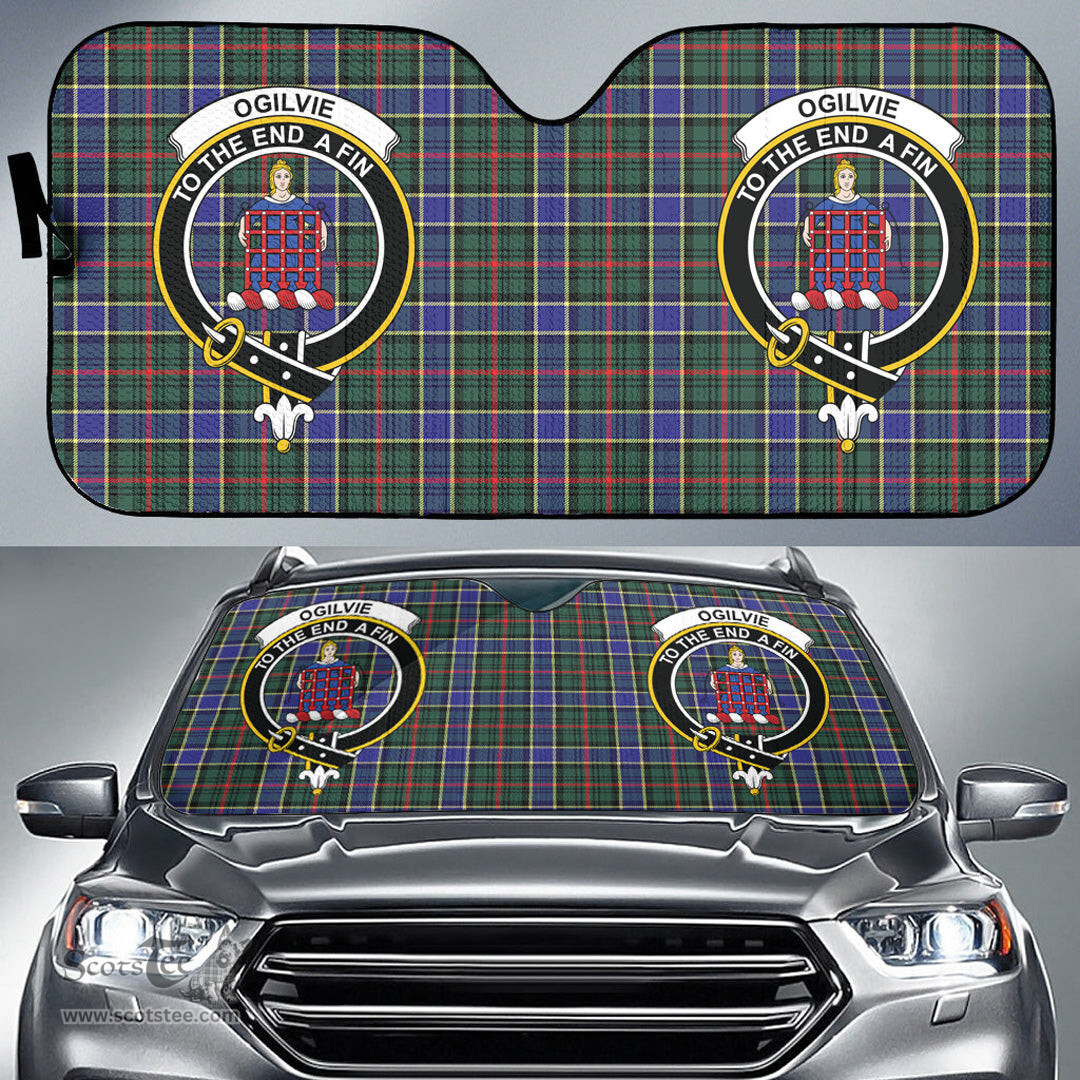 Scottish Ogilvie Hunting Modern Clan Tartan Crest Tartan Car Sun Shade Scottish Plaid Tartan Plaid - ScotsTee - scotstee.com