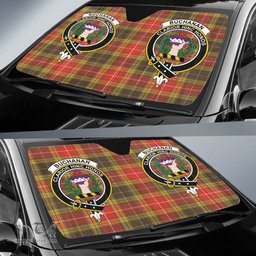 Scottish Buchanan Old Set Weathered Clan Tartan Crest Tartan Car Sun Shade Scottish Plaid Tartan Plaid - ScotsTee - scotstee.com