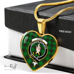 Logie Scottish Clan Heart Necklacemother's day gifts, gifts for mom, best gift for girlfriend, Tartan Heart Necklace Jewelry, Gold Heart Necklace, Silver Heart Necklace, Plaid Heart Necklace