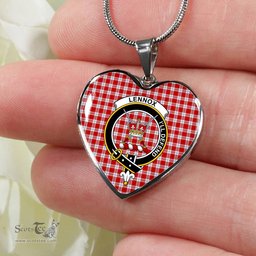 Lennox Dress Scottish Clan Heart Necklacemother's day gifts, gifts for mom, best gift for girlfriend, Tartan Heart Necklace Jewelry, Gold Heart Necklace, Silver Heart Necklace, Plaid Heart Necklace