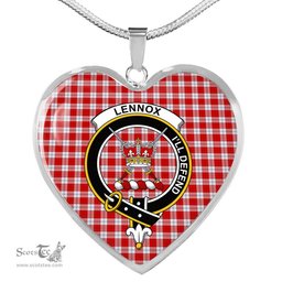 Lennox Dress Scottish Clan Heart Necklacemother's day gifts, gifts for mom, best gift for girlfriend, Tartan Heart Necklace Jewelry, Gold Heart Necklace, Silver Heart Necklace, Plaid Heart Necklace