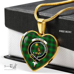 Kinloch Scottish Clan Heart Necklacemother's day gifts, gifts for mom, best gift for girlfriend, Tartan Heart Necklace Jewelry, Gold Heart Necklace, Silver Heart Necklace, Plaid Heart Necklace