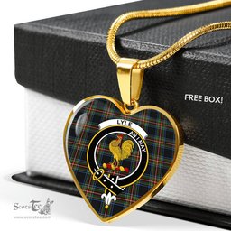 Lyle Scottish Clan Heart Necklacemother's day gifts, gifts for mom, best gift for girlfriend, Tartan Heart Necklace Jewelry, Gold Heart Necklace, Silver Heart Necklace, Plaid Heart Necklace