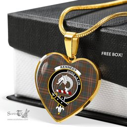 Kennedy Weathered Scottish Clan Heart Necklacemother's day gifts, gifts for mom, best gift for girlfriend, Tartan Heart Necklace Jewelry, Gold Heart Necklace, Silver Heart Necklace, Plaid Heart Necklace