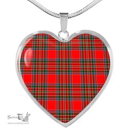 MacBean Modern Scottish Clan Heart Necklacemother's day gifts, gifts for mom, best gift for girlfriend, Tartan Heart Necklace Jewelry, Gold Heart Necklace, Silver Heart Necklace, Plaid Heart Necklace