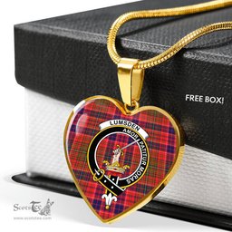 Lumsden Modern Scottish Clan Heart Necklacemother's day gifts, gifts for mom, best gift for girlfriend, Tartan Heart Necklace Jewelry, Gold Heart Necklace, Silver Heart Necklace, Plaid Heart Necklace
