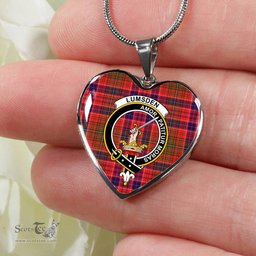 Lumsden Modern Scottish Clan Heart Necklacemother's day gifts, gifts for mom, best gift for girlfriend, Tartan Heart Necklace Jewelry, Gold Heart Necklace, Silver Heart Necklace, Plaid Heart Necklace