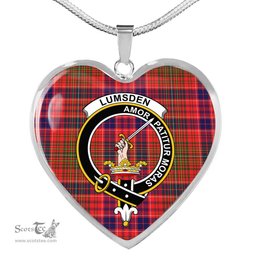 Lumsden Modern Scottish Clan Heart Necklacemother's day gifts, gifts for mom, best gift for girlfriend, Tartan Heart Necklace Jewelry, Gold Heart Necklace, Silver Heart Necklace, Plaid Heart Necklace