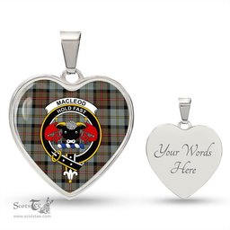 Scotstee Shop - Scotstess Shop Jewelry MacLeod Of Harris Weathered Clan Tartan Heart Necklace Jewelry