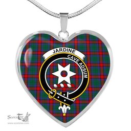 Jardine Dress Scottish Clan Heart Necklacemother's day gifts, gifts for mom, best gift for girlfriend, Tartan Heart Necklace Jewelry, Gold Heart Necklace, Silver Heart Necklace, Plaid Heart Necklace
