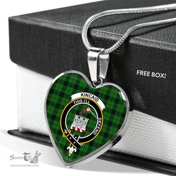 Kincaid Scottish Clan Heart Necklacemother's day gifts, gifts for mom, best gift for girlfriend, Tartan Heart Necklace Jewelry, Gold Heart Necklace, Silver Heart Necklace, Plaid Heart Necklace