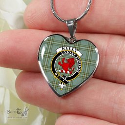 Kelly Scottish Clan Heart Necklacemother's day gifts, gifts for mom, best gift for girlfriend, Tartan Heart Necklace Jewelry, Gold Heart Necklace, Silver Heart Necklace, Plaid Heart Necklace
