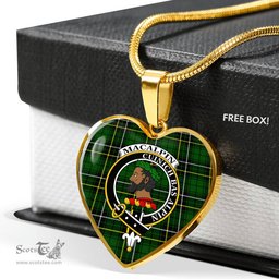 MacAlpine Modern Scottish Clan Heart Necklacemother's day gifts, gifts for mom, best gift for girlfriend, Tartan Heart Necklace Jewelry, Gold Heart Necklace, Silver Heart Necklace, Plaid Heart Necklace