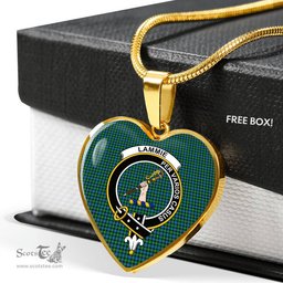 Lammie Scottish Clan Heart Necklacemother's day gifts, gifts for mom, best gift for girlfriend, Tartan Heart Necklace Jewelry, Gold Heart Necklace, Silver Heart Necklace, Plaid Heart Necklace