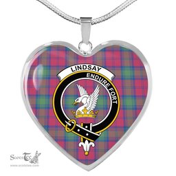 Lindsay Ancient Scottish Clan Heart Necklacemother's day gifts, gifts for mom, best gift for girlfriend, Tartan Heart Necklace Jewelry, Gold Heart Necklace, Silver Heart Necklace, Plaid Heart Necklace