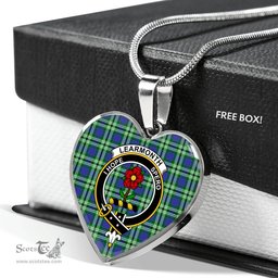 Learmonth Scottish Clan Heart Necklacemother's day gifts, gifts for mom, best gift for girlfriend, Tartan Heart Necklace Jewelry, Gold Heart Necklace, Silver Heart Necklace, Plaid Heart Necklace
