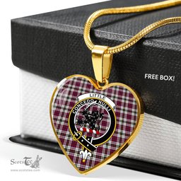Little Dress Scottish Clan Heart Necklacemother's day gifts, gifts for mom, best gift for girlfriend, Tartan Heart Necklace Jewelry, Gold Heart Necklace, Silver Heart Necklace, Plaid Heart Necklace