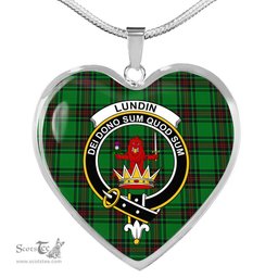 Lundin Scottish Clan Heart Necklacemother's day gifts, gifts for mom, best gift for girlfriend, Tartan Heart Necklace Jewelry, Gold Heart Necklace, Silver Heart Necklace, Plaid Heart Necklace