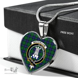MacCallum Scottish Clan Heart Necklacemother's day gifts, gifts for mom, best gift for girlfriend, Tartan Heart Necklace Jewelry, Gold Heart Necklace, Silver Heart Necklace, Plaid Heart Necklace