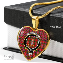 MacAlister Modern Scottish Clan Heart Necklacemother's day gifts, gifts for mom, best gift for girlfriend, Tartan Heart Necklace Jewelry, Gold Heart Necklace, Silver Heart Necklace, Plaid Heart Necklace