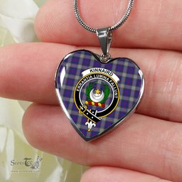 Kinnaird Scottish Clan Heart Necklacemother's day gifts, gifts for mom, best gift for girlfriend, Tartan Heart Necklace Jewelry, Gold Heart Necklace, Silver Heart Necklace, Plaid Heart Necklace