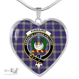 Kinnaird Scottish Clan Heart Necklacemother's day gifts, gifts for mom, best gift for girlfriend, Tartan Heart Necklace Jewelry, Gold Heart Necklace, Silver Heart Necklace, Plaid Heart Necklace