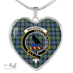 MacDonell Of Glengarry Ancient Scottish Clan Heart Necklacemother's day gifts, gifts for mom, best gift for girlfriend, Tartan Heart Necklace Jewelry, Gold Heart Necklace, Silver Heart Necklace, Plaid Heart Necklace