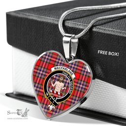 MacFarlane Modern Scottish Clan Heart Necklacemother's day gifts, gifts for mom, best gift for girlfriend, Tartan Heart Necklace Jewelry, Gold Heart Necklace, Silver Heart Necklace, Plaid Heart Necklace