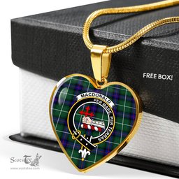 MacDonald Sleat Of The Isles Hunting Modern Scottish Clan Heart Necklacemother's day gifts, gifts for mom, best gift for girlfriend, Tartan Heart Necklace Jewelry, Gold Heart Necklace, Silver Heart Necklace, Plaid Heart Necklace