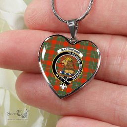 MacGregor Ancient Scottish Clan Heart Necklacemother's day gifts, gifts for mom, best gift for girlfriend, Tartan Heart Necklace Jewelry, Gold Heart Necklace, Silver Heart Necklace, Plaid Heart Necklace