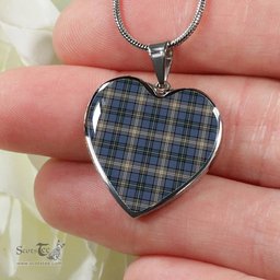 MacDowall Light Scottish Clan Heart Necklacemother's day gifts, gifts for mom, best gift for girlfriend, Tartan Heart Necklace Jewelry, Gold Heart Necklace, Silver Heart Necklace, Plaid Heart Necklace