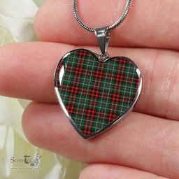 MacDiarmid Modern Scottish Clan Heart Necklacemother's day gifts, gifts for mom, best gift for girlfriend, Tartan Heart Necklace Jewelry, Gold Heart Necklace, Silver Heart Necklace, Plaid Heart Necklace