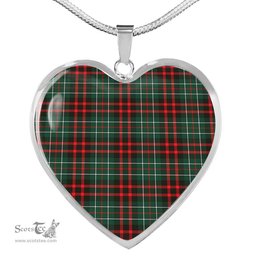MacDiarmid Modern Scottish Clan Heart Necklacemother's day gifts, gifts for mom, best gift for girlfriend, Tartan Heart Necklace Jewelry, Gold Heart Necklace, Silver Heart Necklace, Plaid Heart Necklace