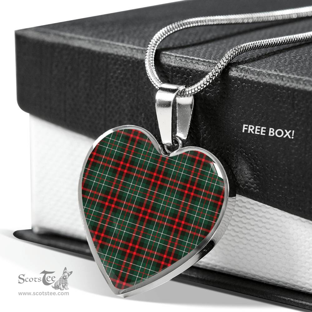 MacDiarmid Modern Scottish Clan Heart Necklacemother's day gifts, gifts for mom, best gift for girlfriend, Tartan Heart Necklace Jewelry, Gold Heart Necklace, Silver Heart Necklace, Plaid Heart Necklace