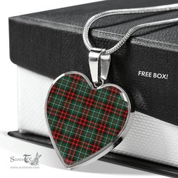 MacDiarmid Modern Scottish Clan Heart Necklacemother's day gifts, gifts for mom, best gift for girlfriend, Tartan Heart Necklace Jewelry, Gold Heart Necklace, Silver Heart Necklace, Plaid Heart Necklace