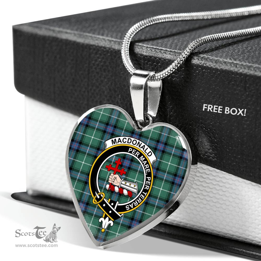 MacDonald Sleat Of The Isles Hunting Ancient Scottish Clan Heart Necklacemother's day gifts, gifts for mom, best gift for girlfriend, Tartan Heart Necklace Jewelry, Gold Heart Necklace, Silver Heart Necklace, Plaid Heart Necklace