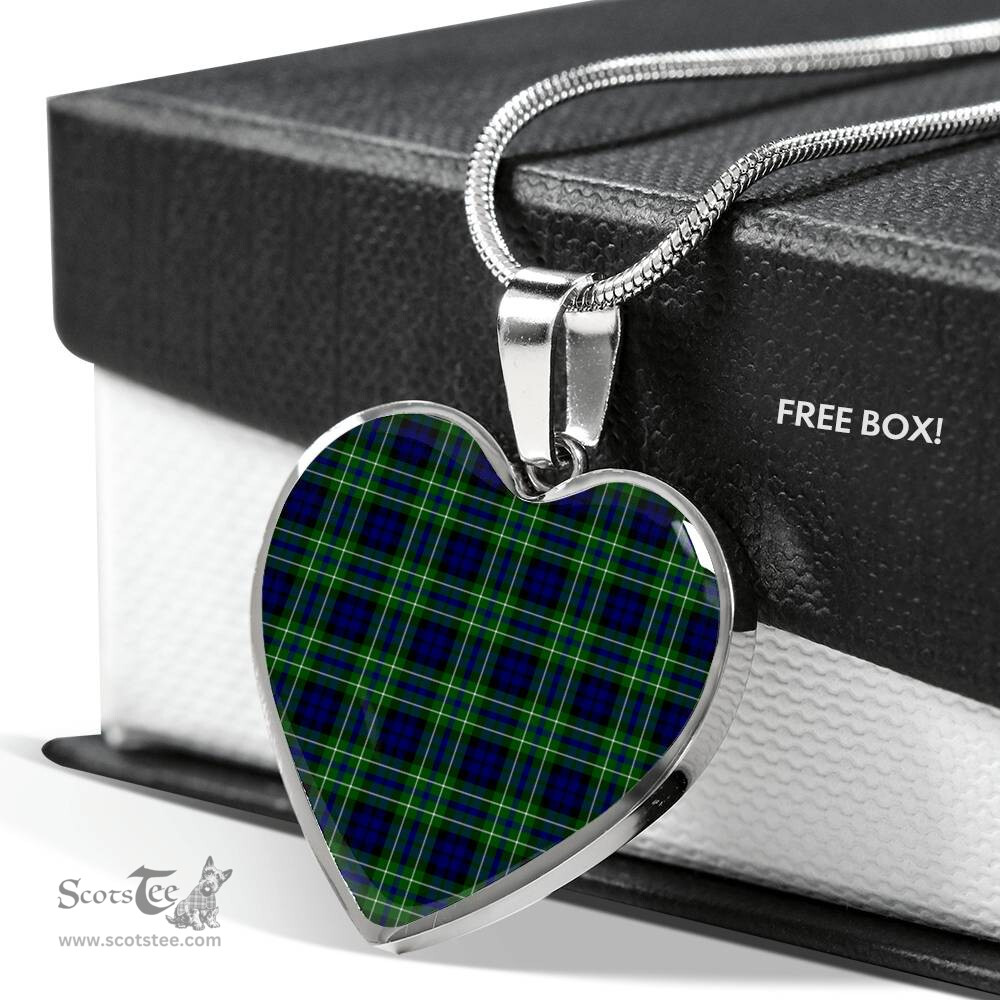 MacNeill Of Colonsay Hunting Scottish Clan Heart Necklacemother's day gifts, gifts for mom, best gift for girlfriend, Tartan Heart Necklace Jewelry, Gold Heart Necklace, Silver Heart Necklace, Plaid Heart Necklace