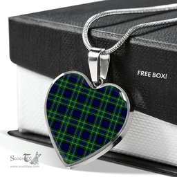 MacNeill Of Colonsay Hunting Scottish Clan Heart Necklacemother's day gifts, gifts for mom, best gift for girlfriend, Tartan Heart Necklace Jewelry, Gold Heart Necklace, Silver Heart Necklace, Plaid Heart Necklace