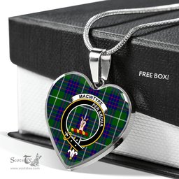 MacIntyre Hunting Modern Scottish Clan Heart Necklacemother's day gifts, gifts for mom, best gift for girlfriend, Tartan Heart Necklace Jewelry, Gold Heart Necklace, Silver Heart Necklace, Plaid Heart Necklace