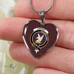 Lindsay Scottish Clan Heart Necklacemother's day gifts, gifts for mom, best gift for girlfriend, Tartan Heart Necklace Jewelry, Gold Heart Necklace, Silver Heart Necklace, Plaid Heart Necklace