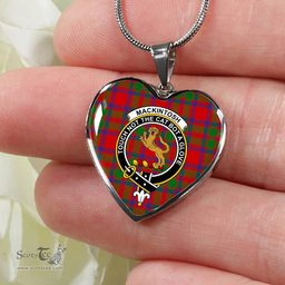 MacKintosh Modern Scottish Clan Heart Necklacemother's day gifts, gifts for mom, best gift for girlfriend, Tartan Heart Necklace Jewelry, Gold Heart Necklace, Silver Heart Necklace, Plaid Heart Necklace